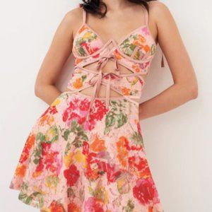 For Love and Lemons Dascha pink mini dress